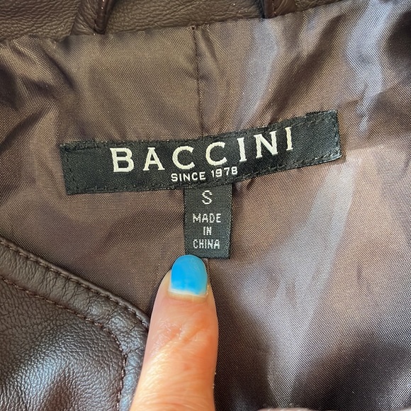 Baccini faux leather jacket brown - Picture 7 of 10